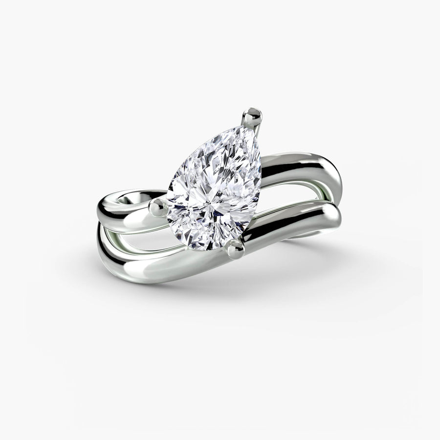 Pear diamond engagement ring
