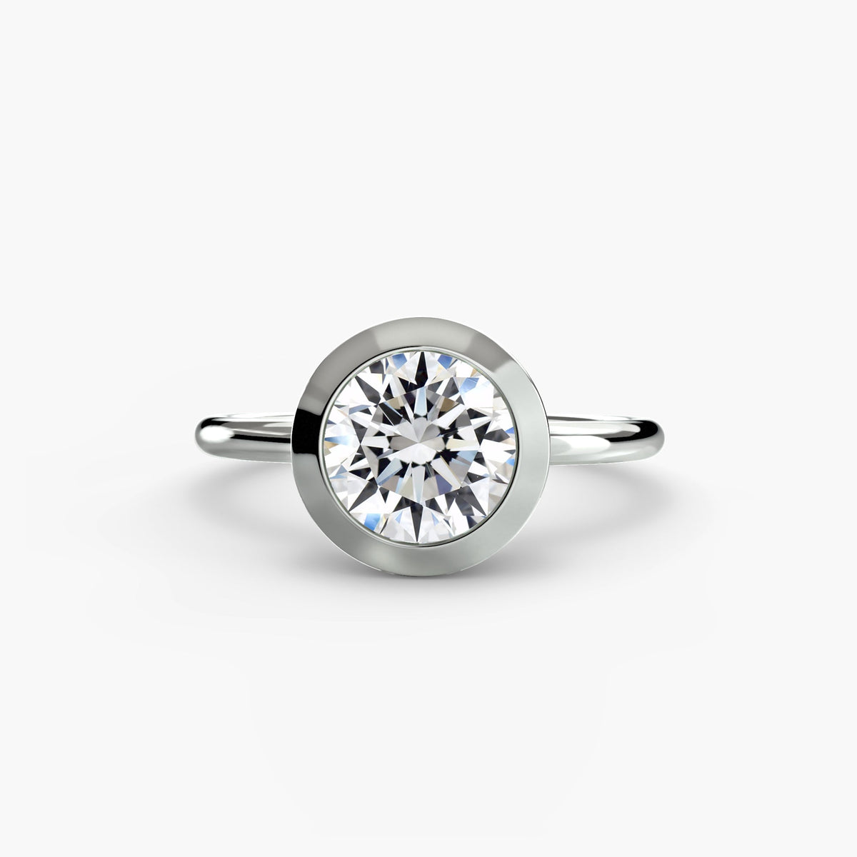 Bezel Engagement Rings featuring The Bezel Set Solitaire