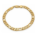 Oro Laminado Basic Bracelet, Gold Filled Style Figaro Design, Polished, Golden Finish
