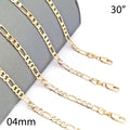 Oro Laminado Basic Necklace, Gold Filled Style Figaro Design, Polished, Golden Finish