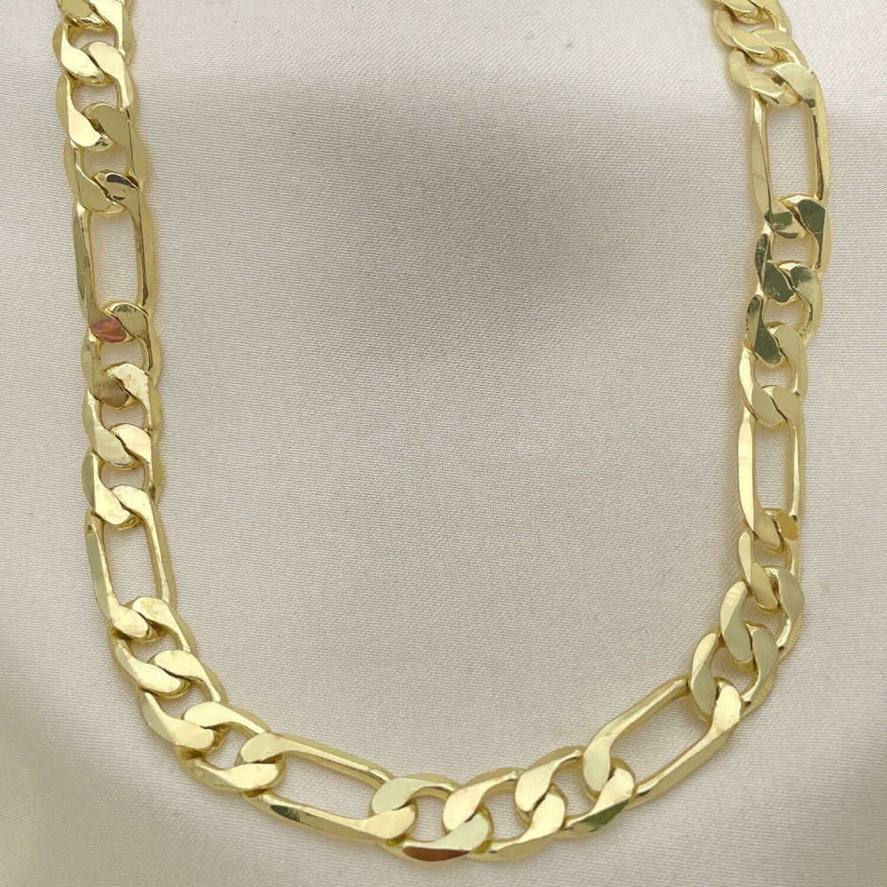 Oro Laminado Basic Necklace, Gold Filled Style Figaro Design, Polished, Golden Finish