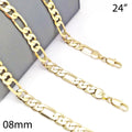 Oro Laminado Basic Necklace, Gold Filled Style Figaro Design, Polished, Golden Finish