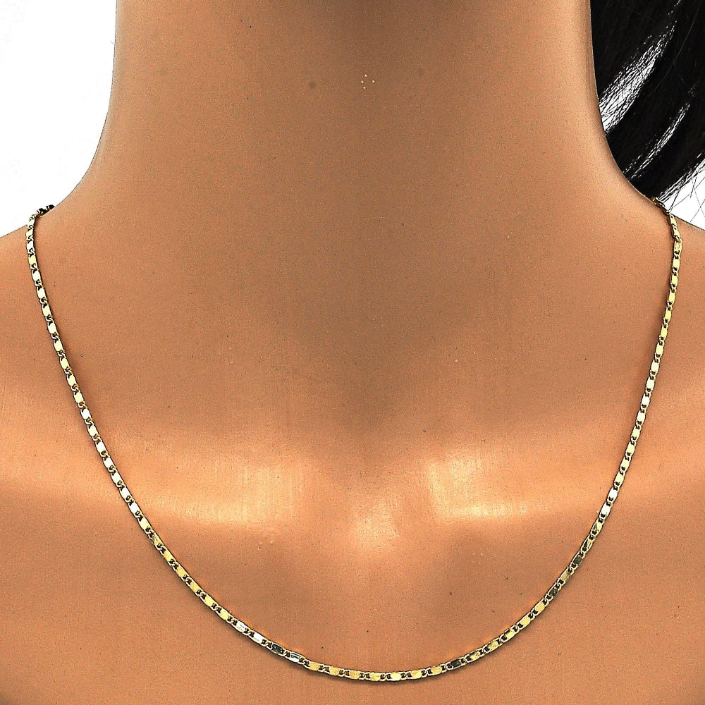 Oro Laminado Basic Necklace, Gold Filled Style Polished, Golden Finish