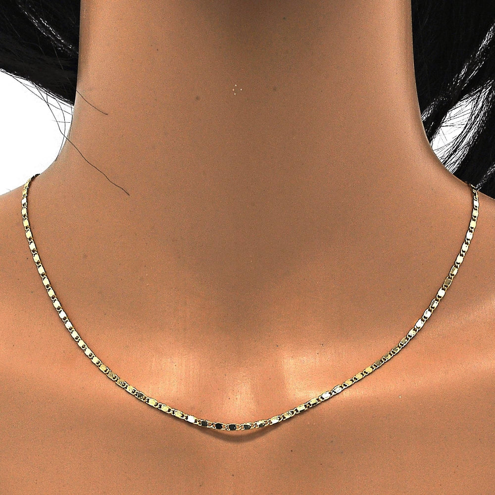 Oro Laminado Basic Necklace, Gold Filled Style Polished, Golden Finish