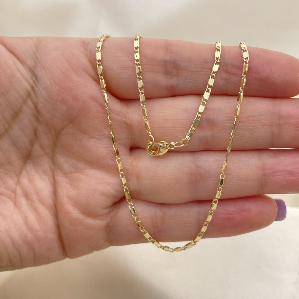 Oro Laminado Basic Necklace, Gold Filled Style Polished, Golden Finish