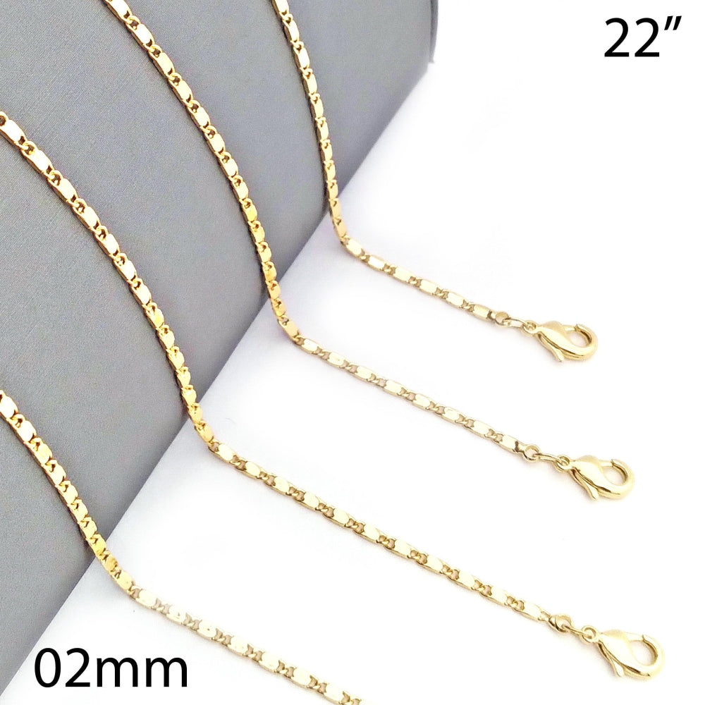Oro Laminado Basic Necklace, Gold Filled Style Polished, Golden Finish