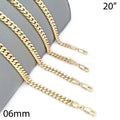 Oro Laminado Basic Necklace, Gold Filled Style Miami Cuban Design, Polished, Golden Finish