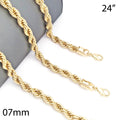 Oro Laminado Basic Necklace, Gold Filled Style Rope Design, Polished, Golden Finish