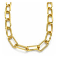 Oro Laminado Basic Necklace, Gold Filled Style Paperclip Design, Polished, Golden Finish