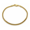 Oro Laminado Basic Bracelet, Gold Filled Style Miami Cuban Design, Polished, Golden Finish