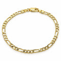 Oro Laminado Basic Bracelet, Gold Filled Style Figaro Design, Polished, Golden Finish