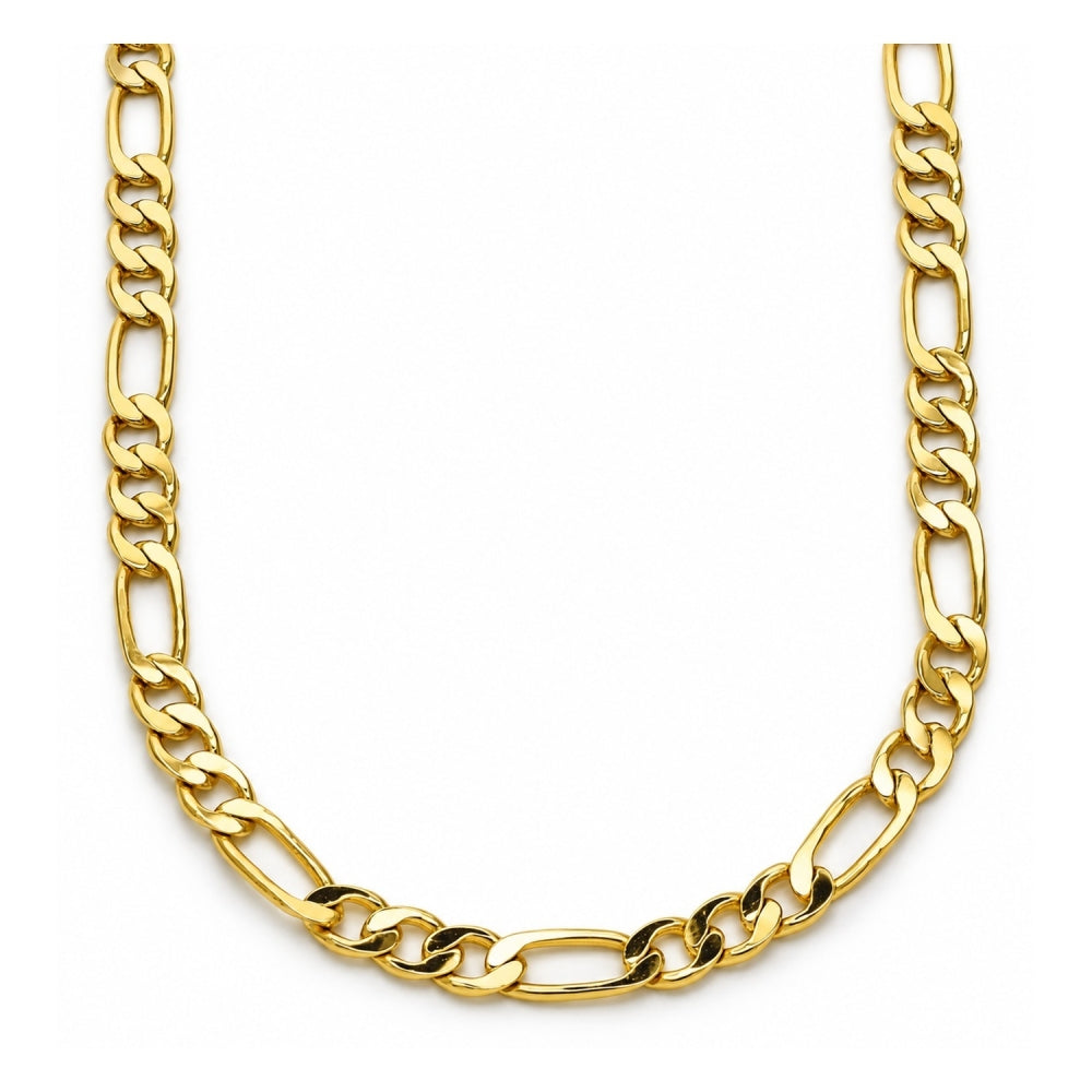 Oro Laminado Basic Necklace, Gold Filled Style Figaro Design, Polished, Golden Finish