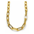 Oro Laminado Basic Necklace, Gold Filled Style Paperclip Design, Polished, Golden Finish