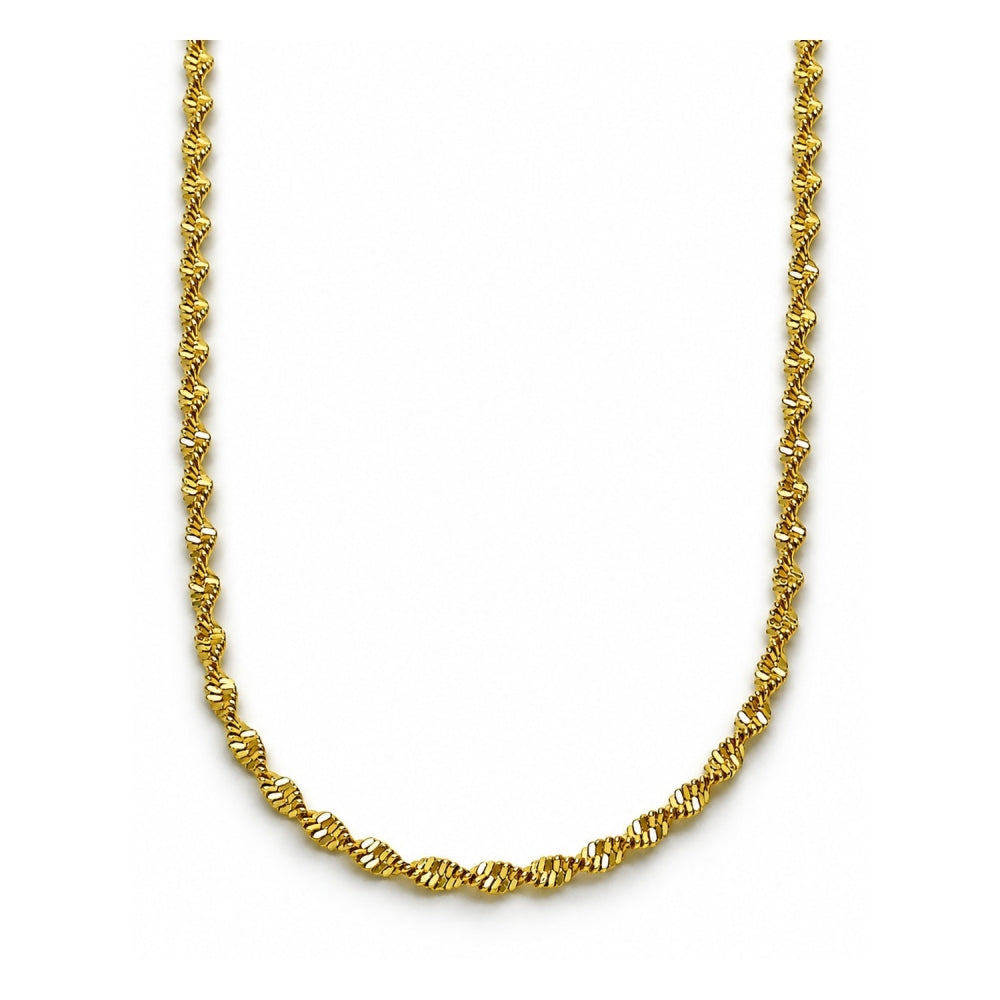 Oro Laminado Basic Necklace, Gold Filled Style Rope Design, Polished, Golden Finish
