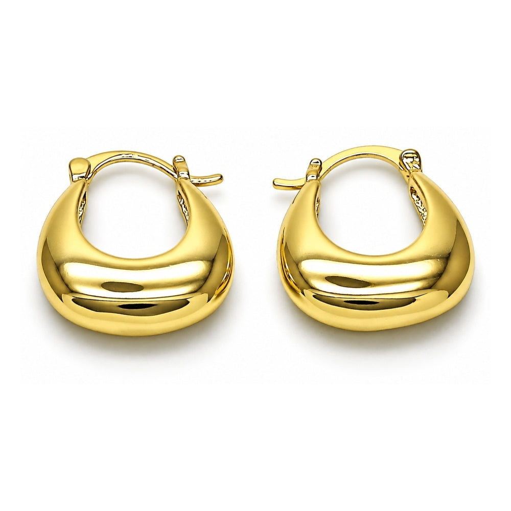 Oro Laminado Small Hoop, Gold Filled Style Polished, Golden Finish