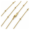 Oro Laminado Basic Necklace, Gold Filled Style Ball Design, Polished, Golden Finish