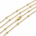 Oro Laminado Basic Necklace, Gold Filled Style Rolo and Ball Design, Polished, Golden Finish