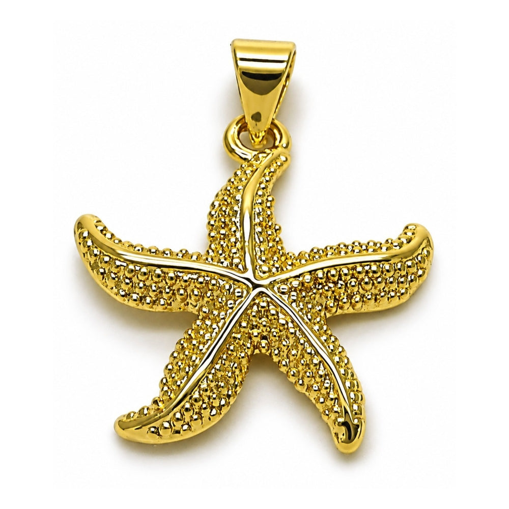 Oro Laminado Fancy Pendant, Gold Filled Style Star Design, Polished, Golden Finish