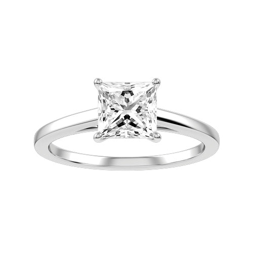 Princess Cut Lab-grown Diamond Bridal Ring — down