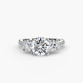 Three-Stone Pavé Ring engagement ring setting by Palermo Havana & Co.