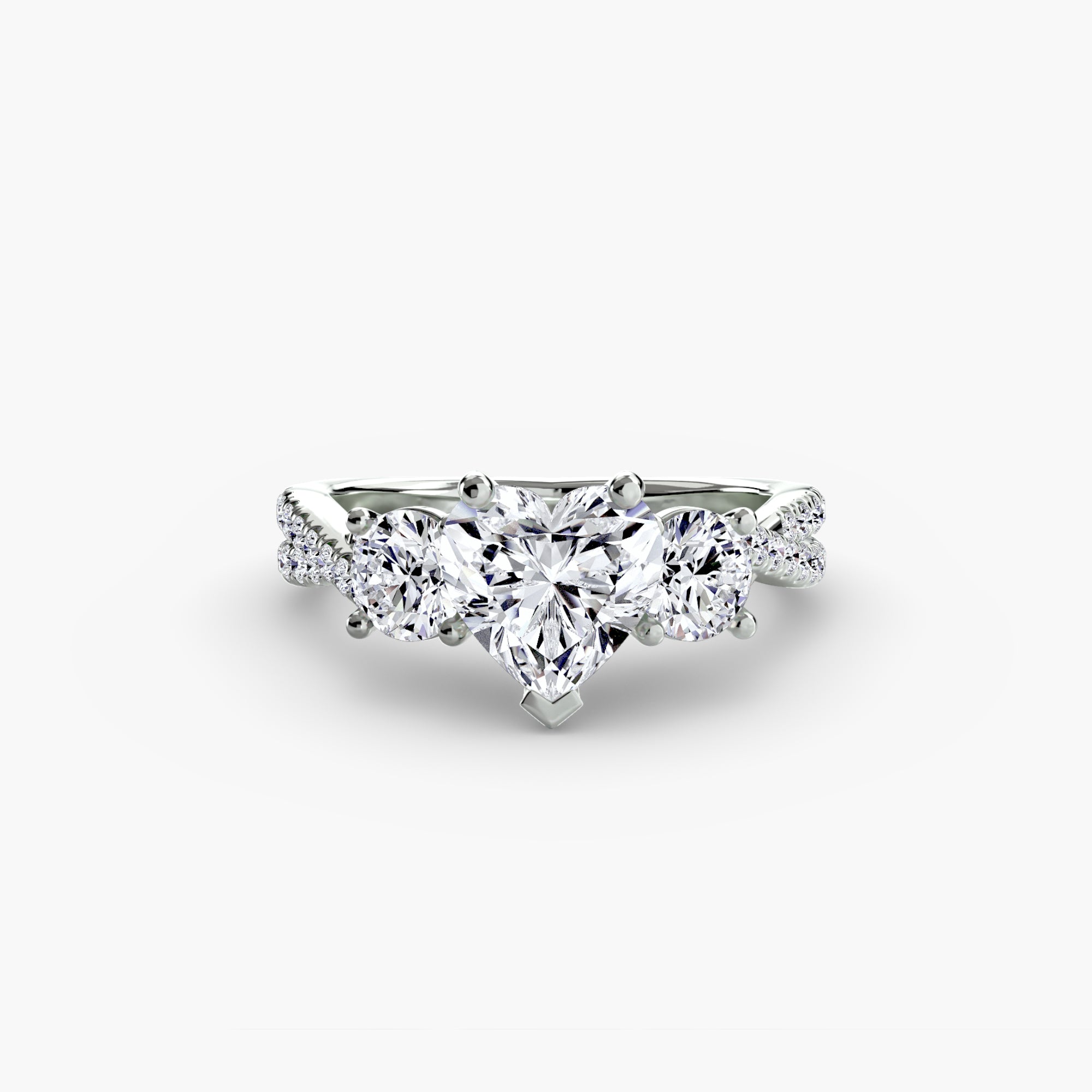 Three-Stone with Pavé Band 2