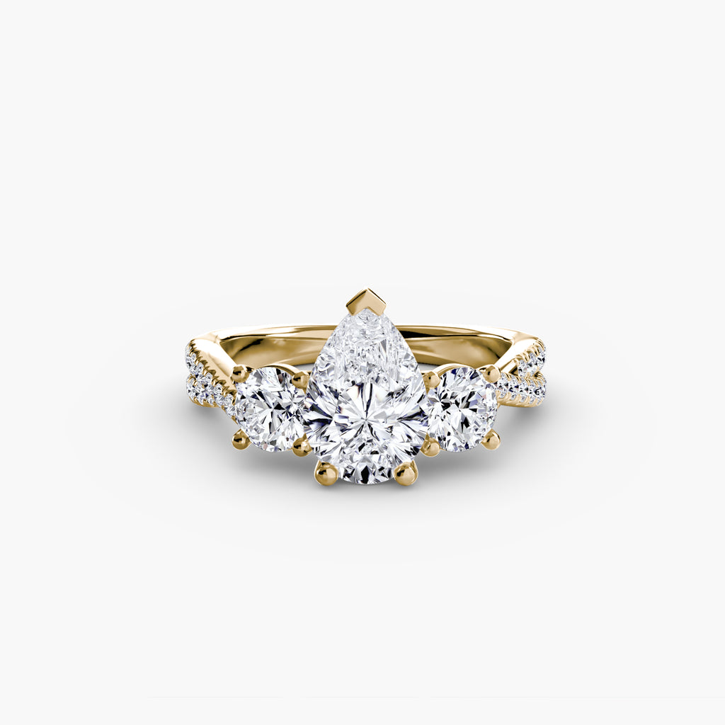 Three-Stone with Pavé Band 2