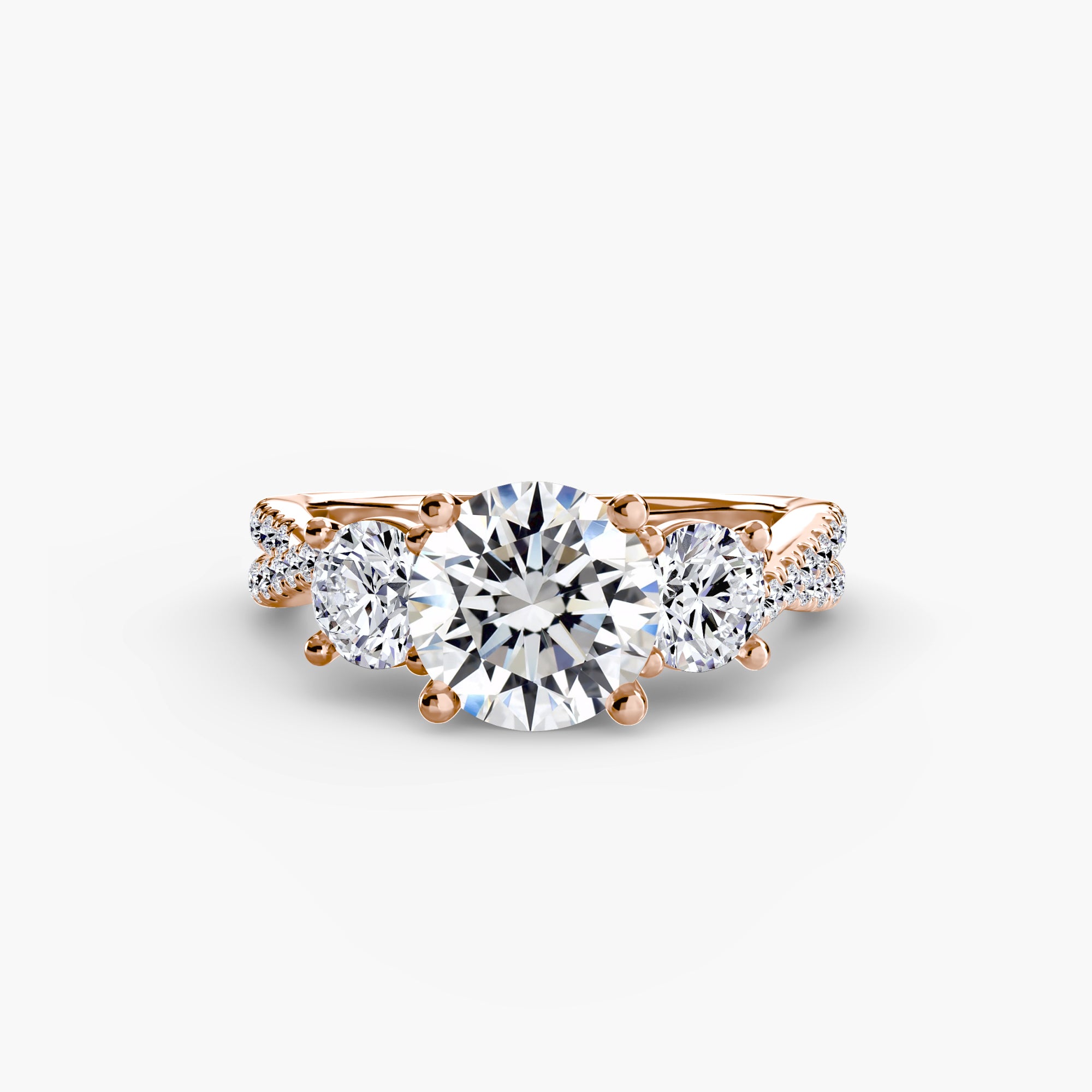 Three-Stone with Pavé Band 2