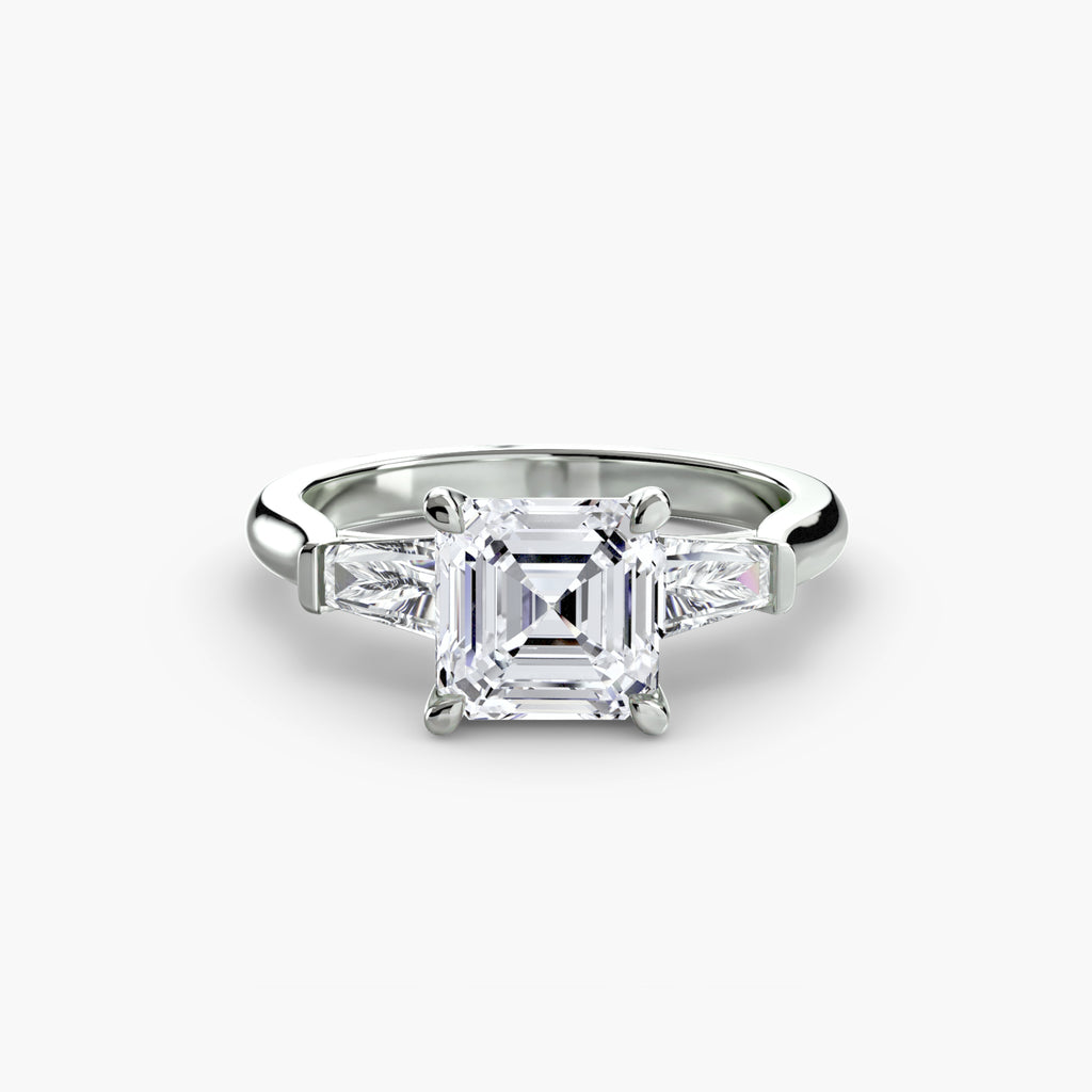 Three-Stone Baguette Ring engagement ring setting by Palermo Havana & Co.