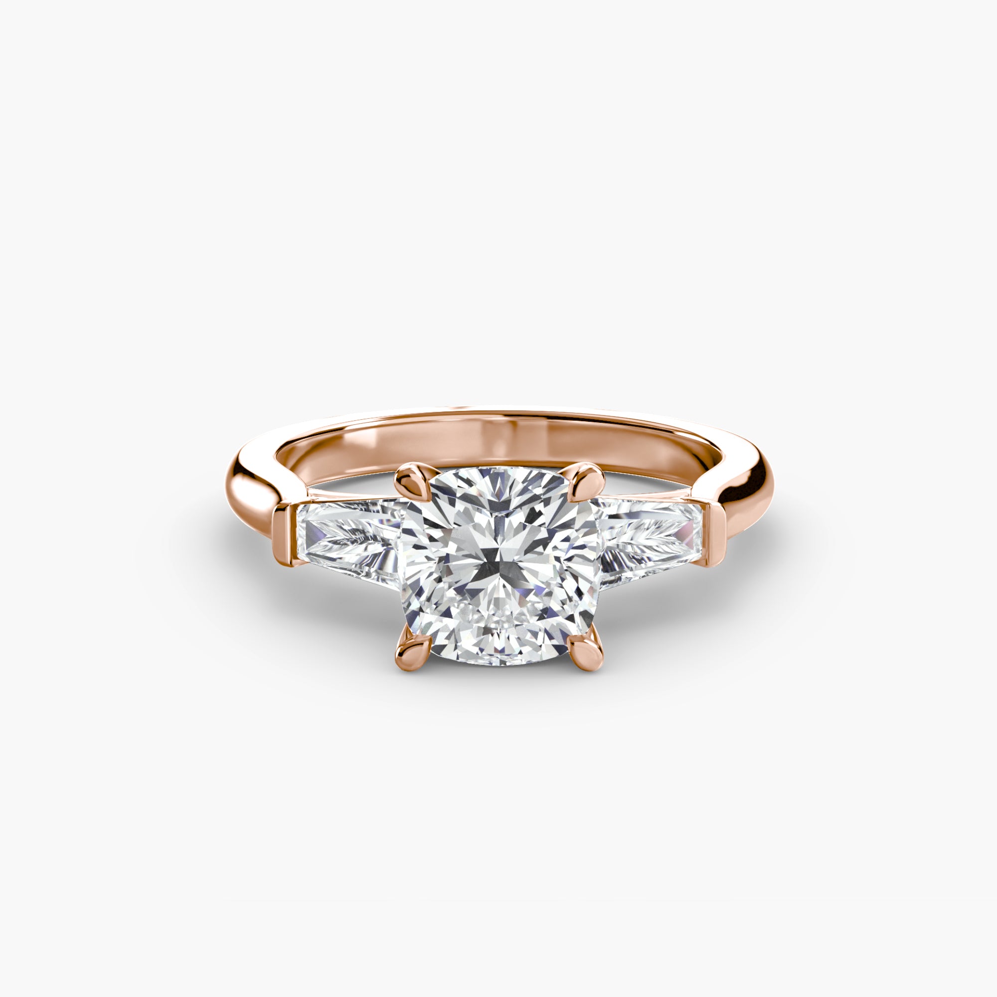 Three-Stone Baguette Ring engagement ring setting by Palermo Havana & Co.