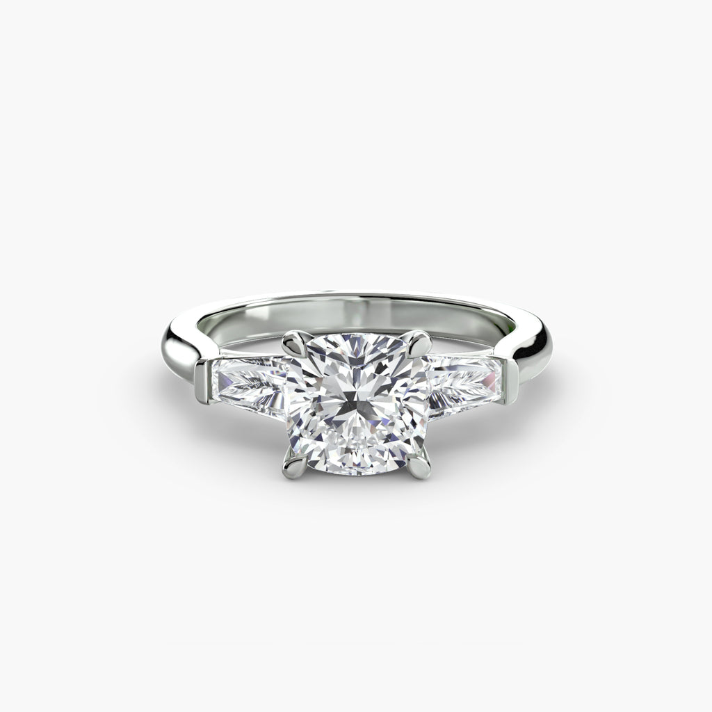 Three-Stone Baguette Ring engagement ring setting by Palermo Havana & Co.