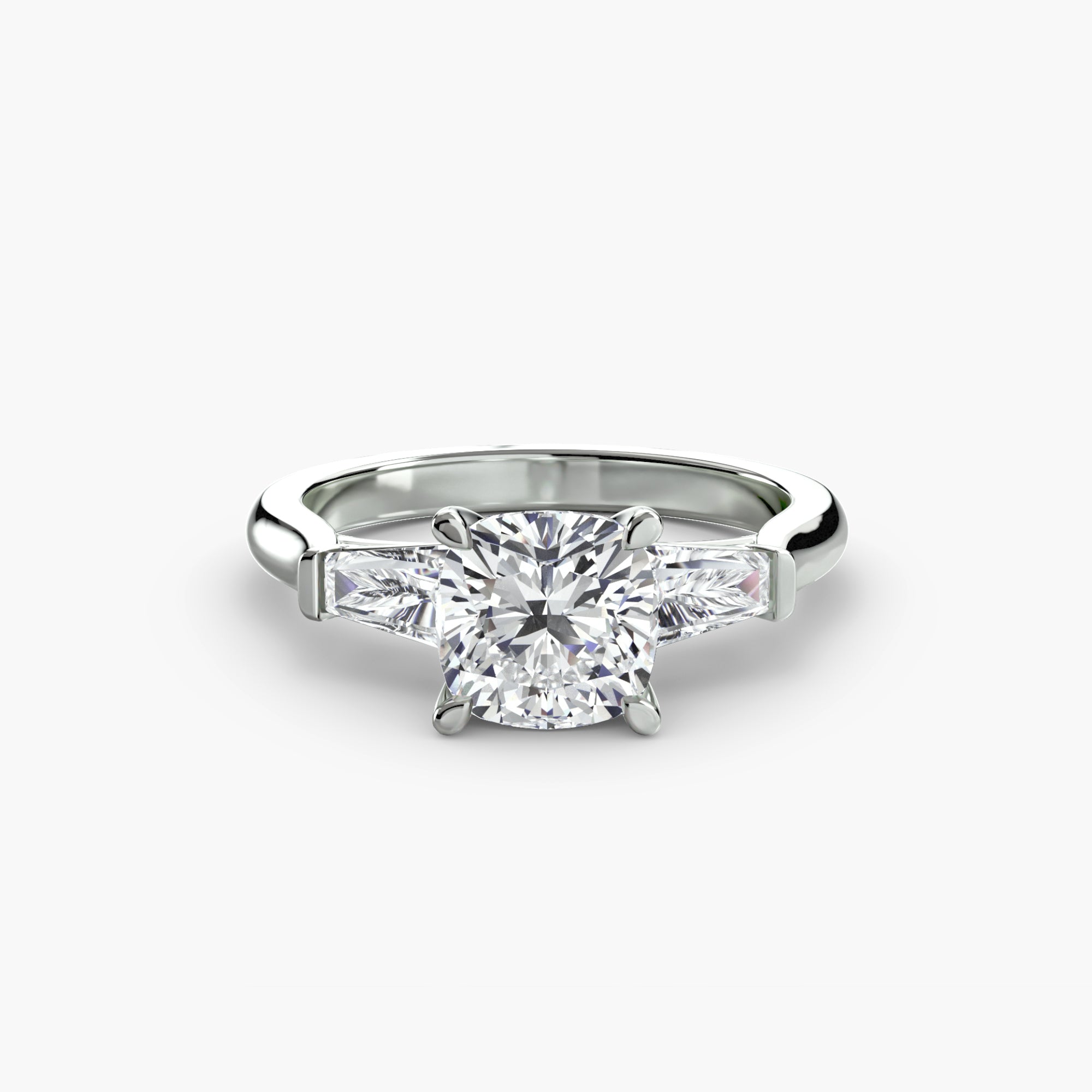 Three-Stone Baguette Ring engagement ring setting by Palermo Havana & Co.