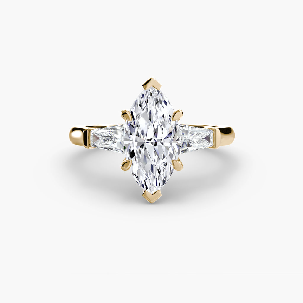Three-Stone Baguette Ring engagement ring setting by Palermo Havana & Co.