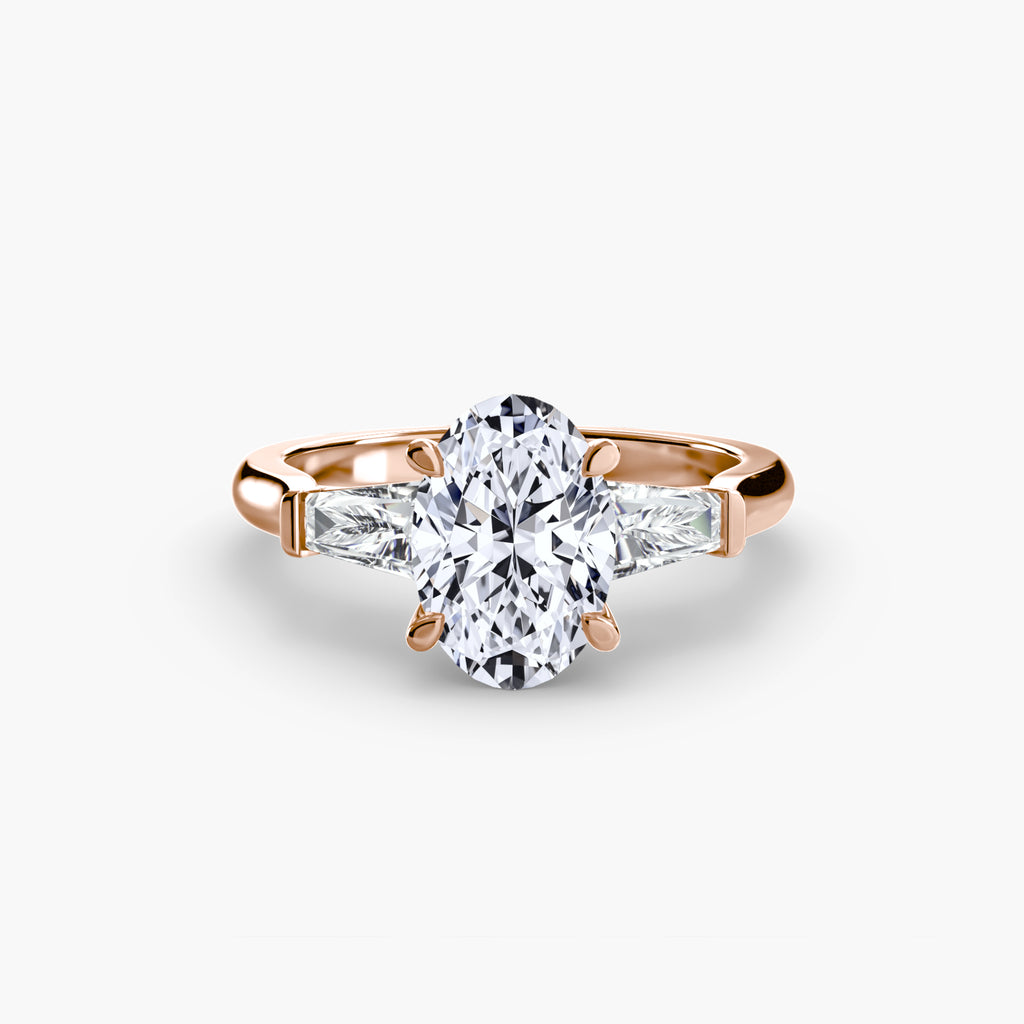 Three-Stone Baguette Ring engagement ring setting by Palermo Havana & Co.