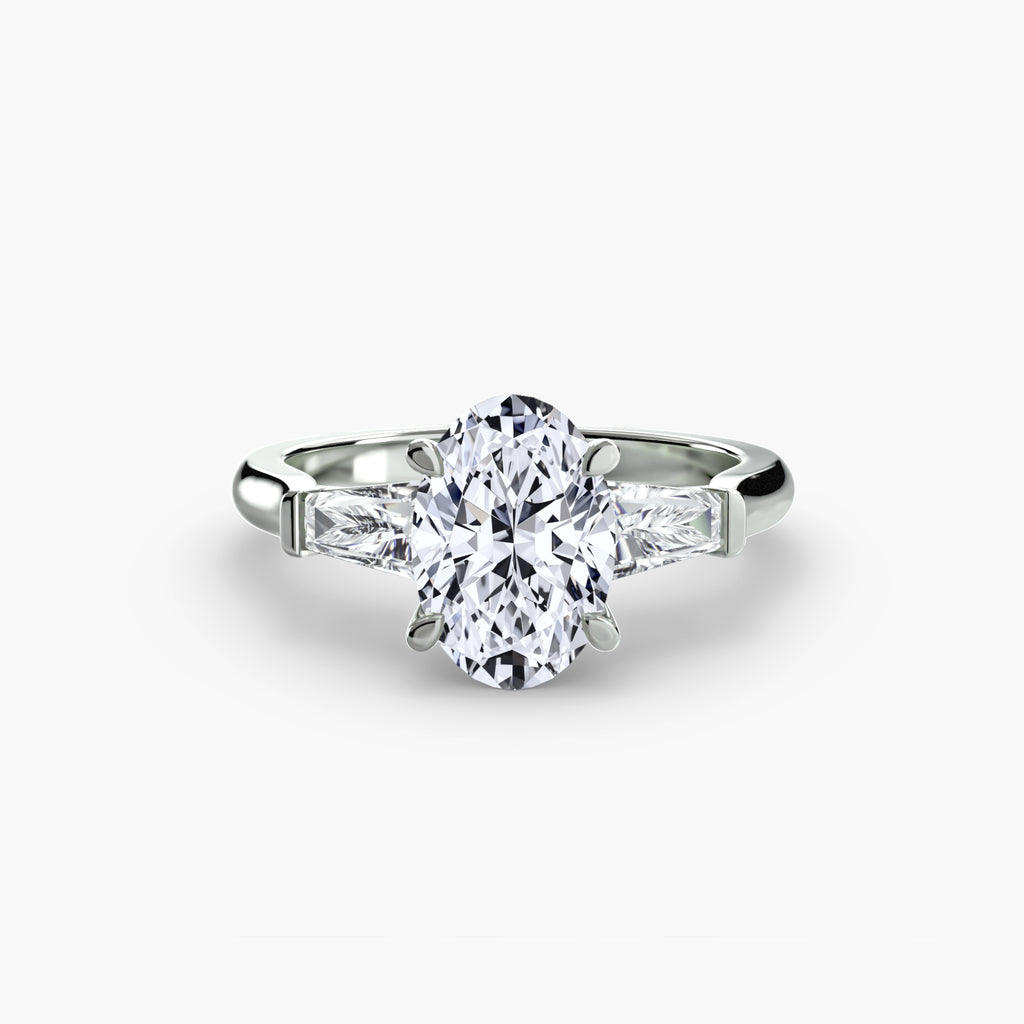 Three-Stone Baguette Ring engagement ring setting by Palermo Havana and Co.