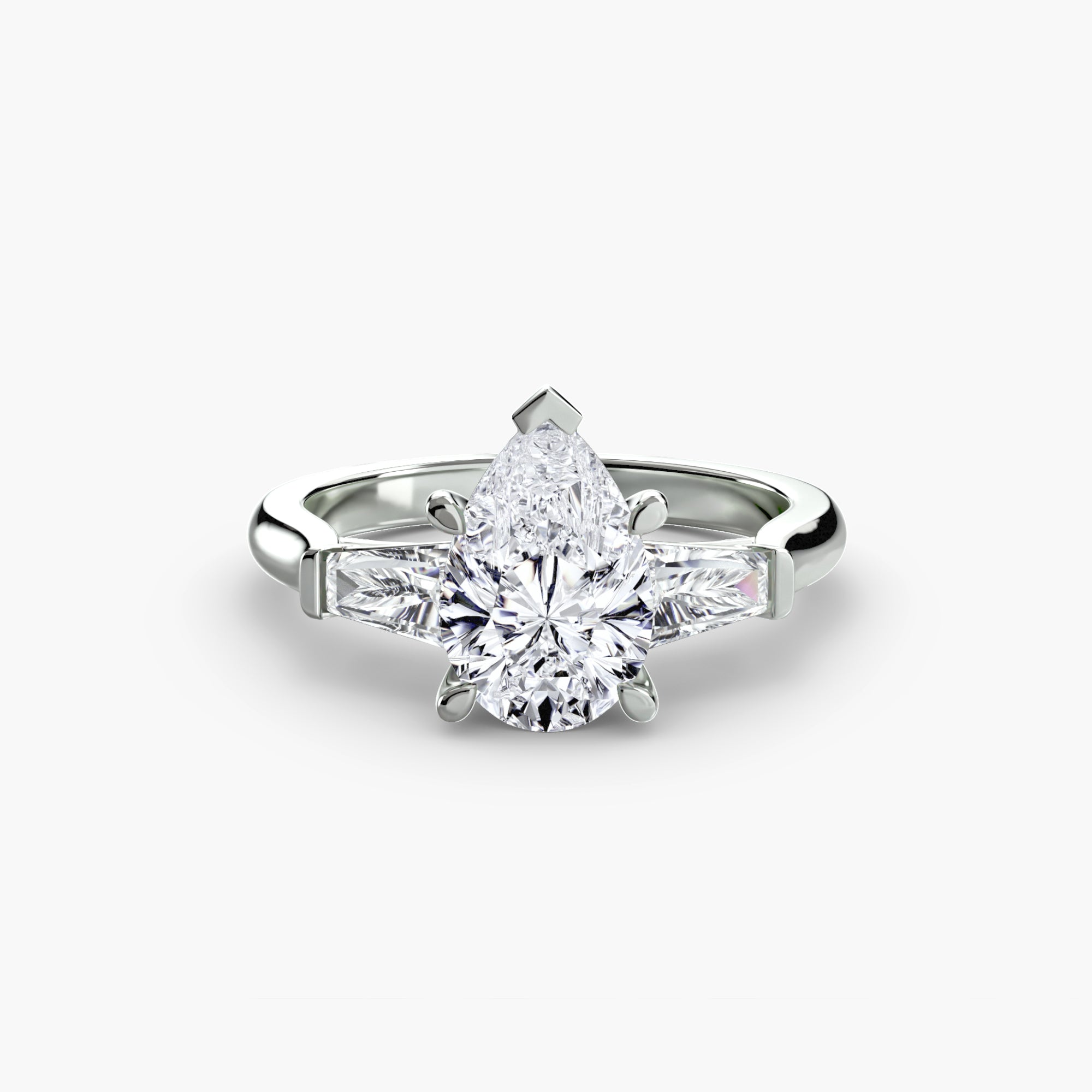 Three-Stone Baguette Ring engagement ring setting by Palermo Havana & Co.
