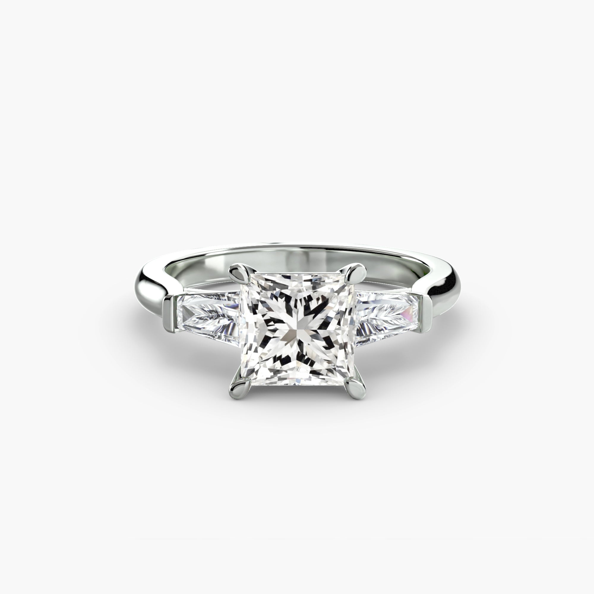 Three-Stone Baguette Ring engagement ring setting by Palermo Havana & Co.
