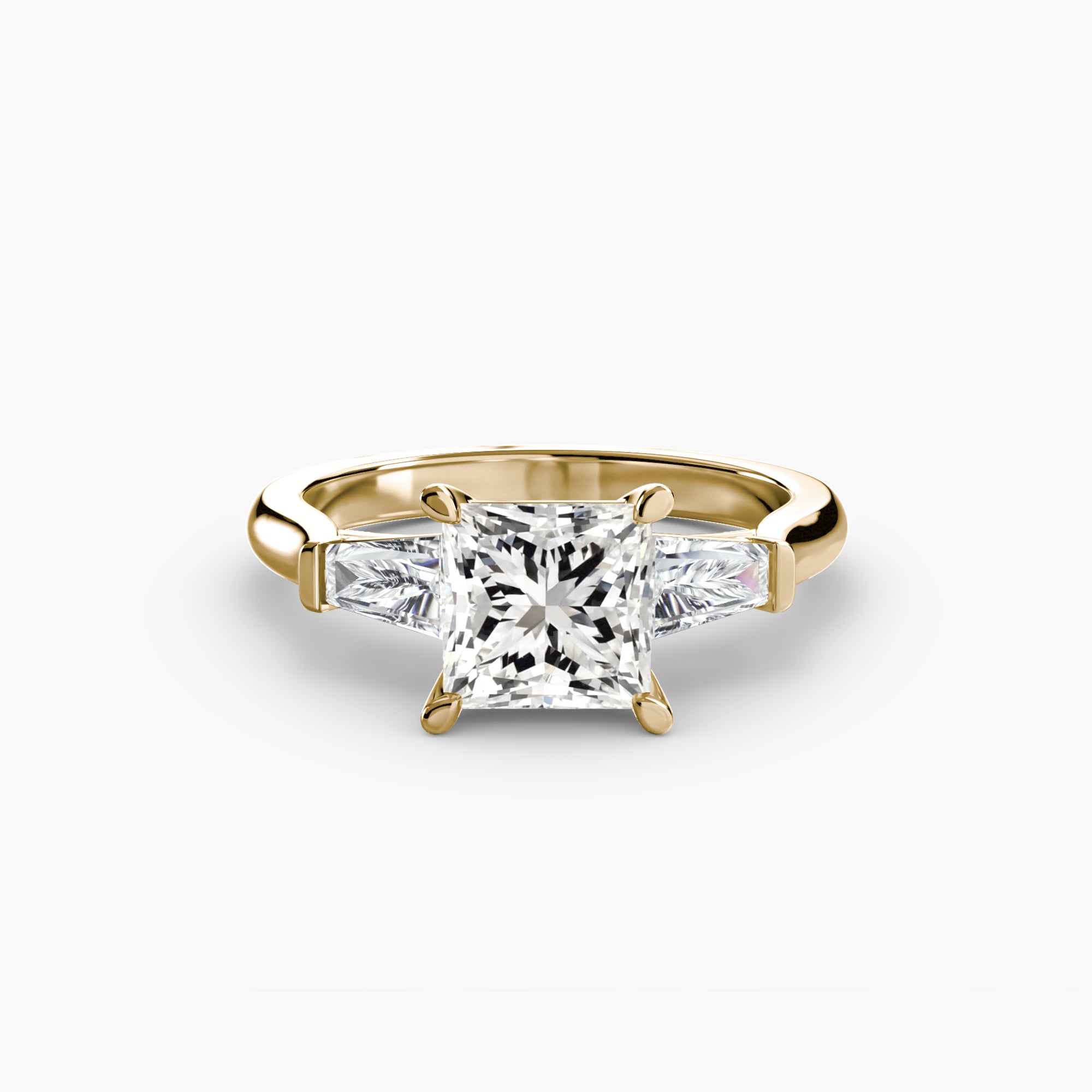 Three-Stone Baguette Ring engagement ring setting by Palermo Havana & Co.