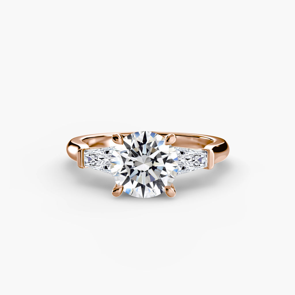 Three-Stone Baguette Ring engagement ring setting by Palermo Havana & Co.