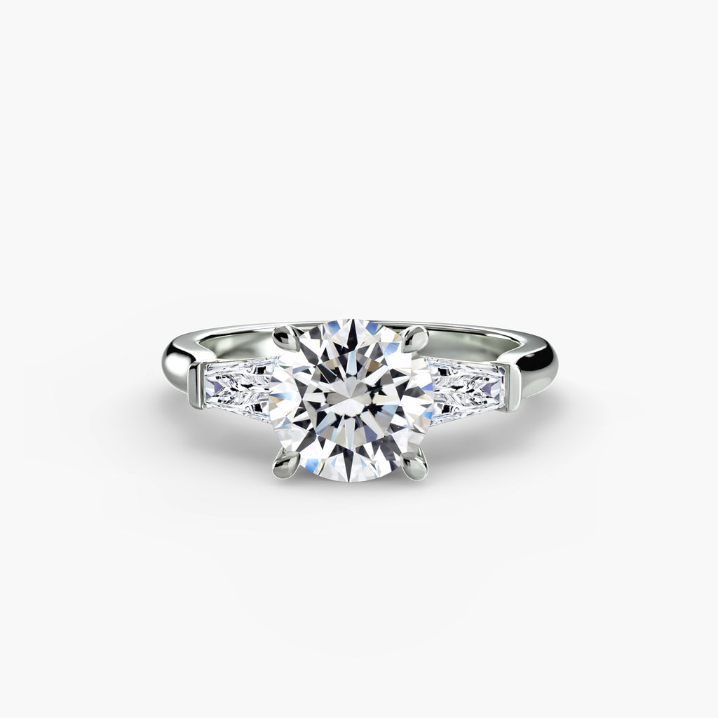 Three-Stone Baguette Ring engagement ring setting by Palermo Havana & Co.