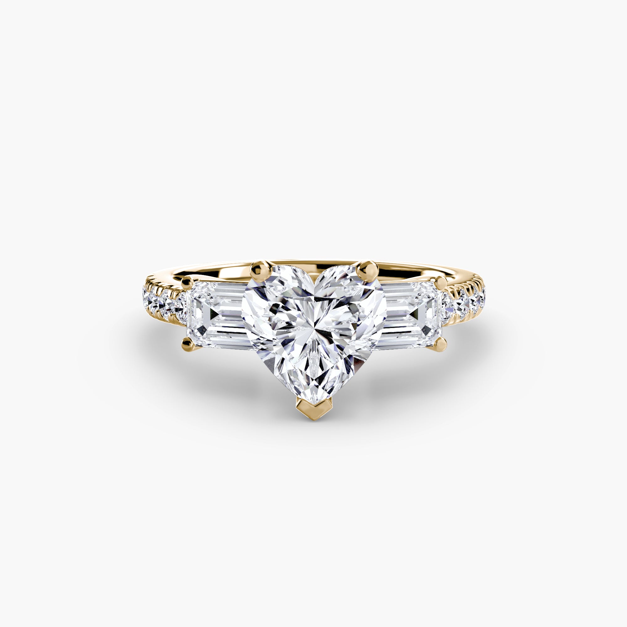 Pavé Three-Stone Ring engagement ring setting by Palermo Havana & Co.