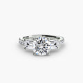 Pavé Three-Stone Ring engagement ring setting by Palermo Havana & Co.