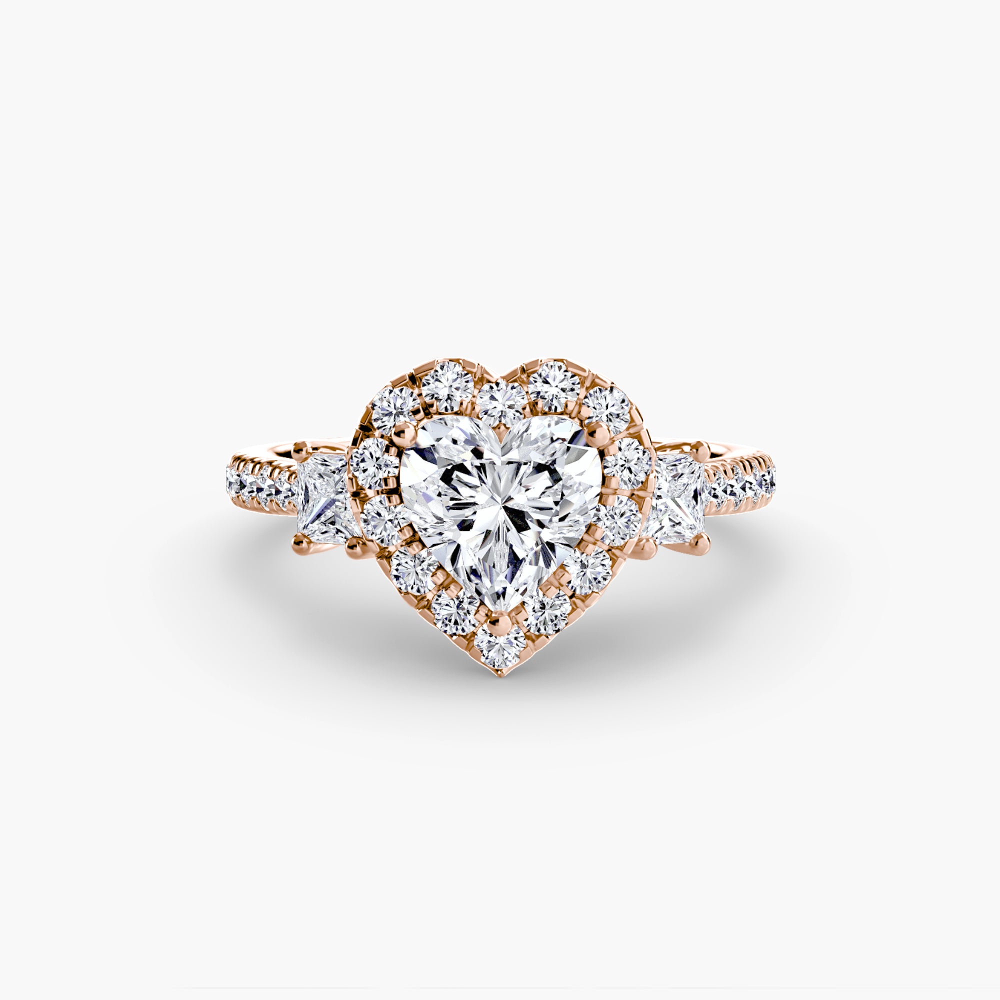 Halo Three-Stone Ring engagement ring setting by Palermo Havana & Co.