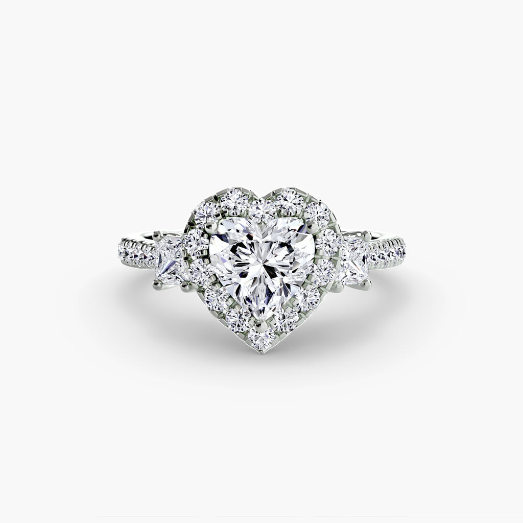 Halo Three-Stone Ring engagement ring setting by Palermo Havana & Co.