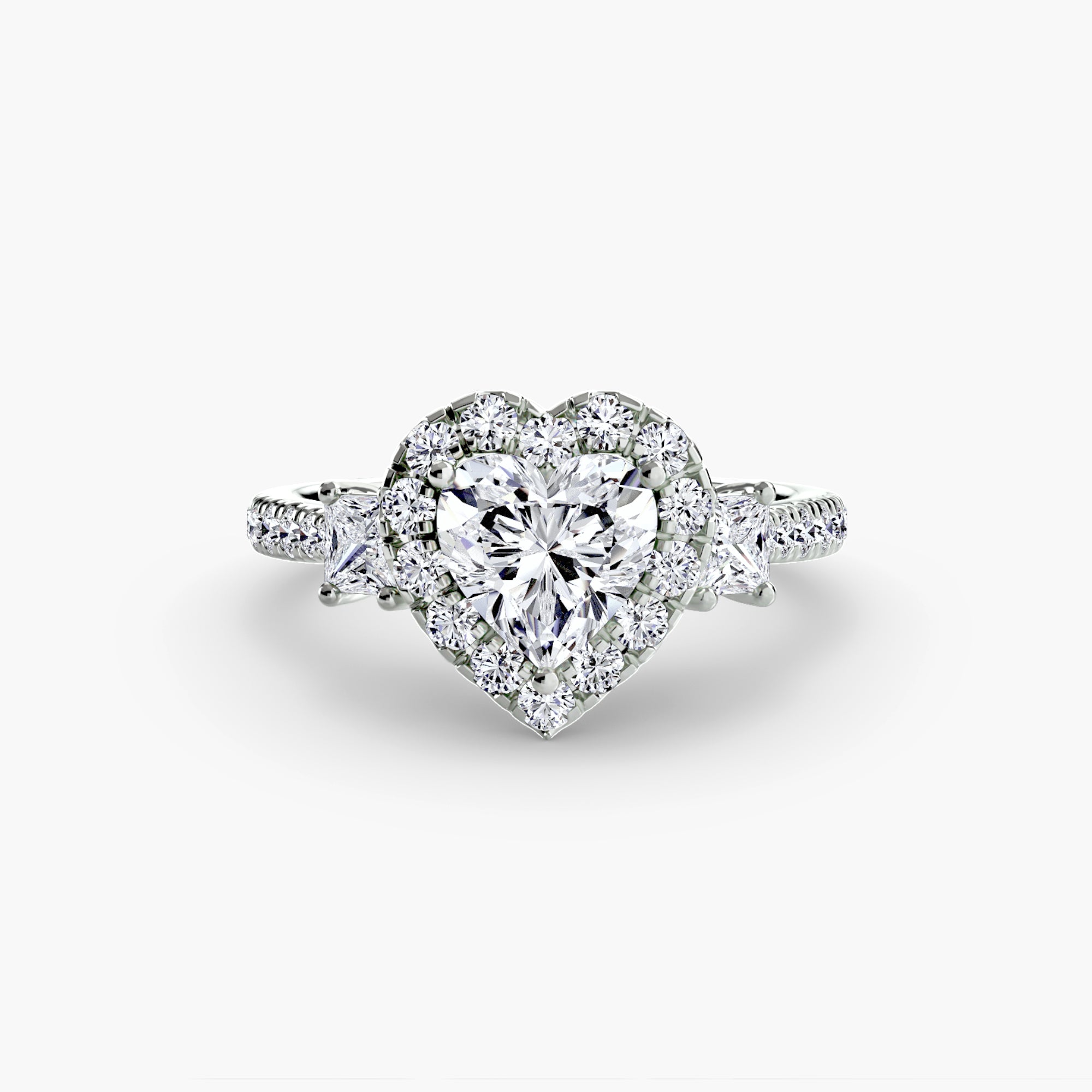 Halo Three-Stone Ring engagement ring setting by Palermo Havana & Co.