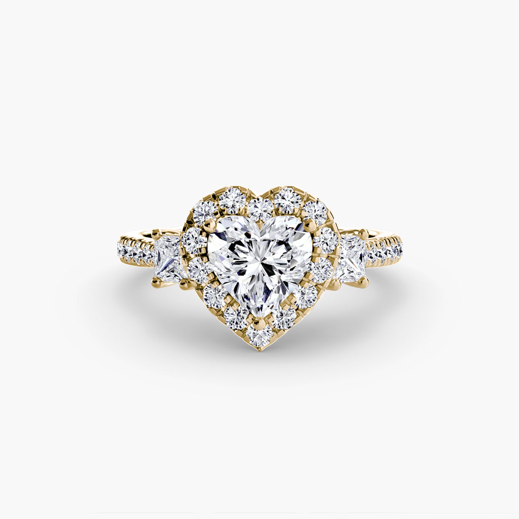 Halo Three-Stone Ring engagement ring setting by Palermo Havana & Co.