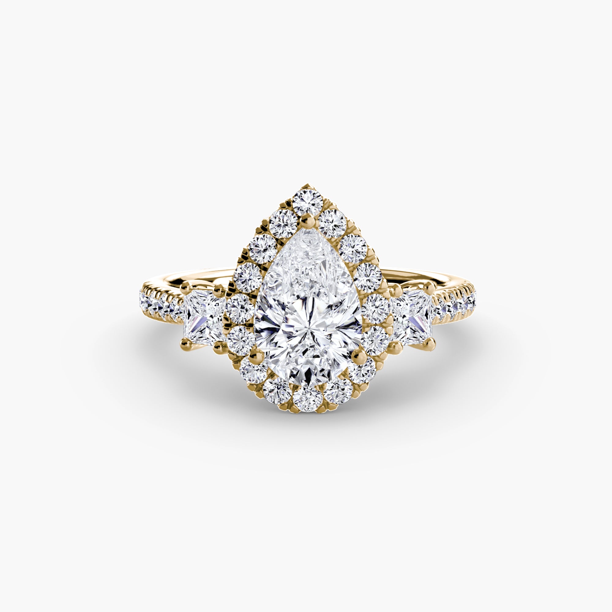 Halo Three-Stone Ring engagement ring setting by Palermo Havana & Co.