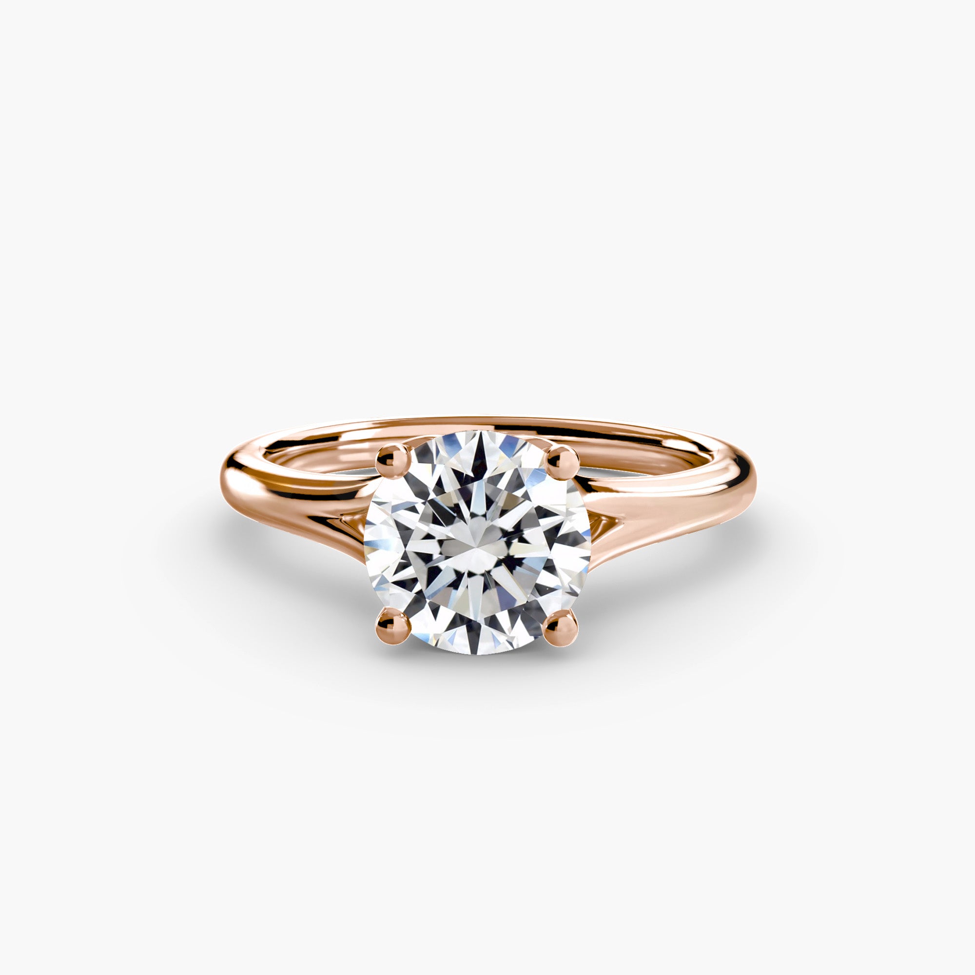 Tapered Round Solitaire engagement ring setting by Palermo Havana and Co.