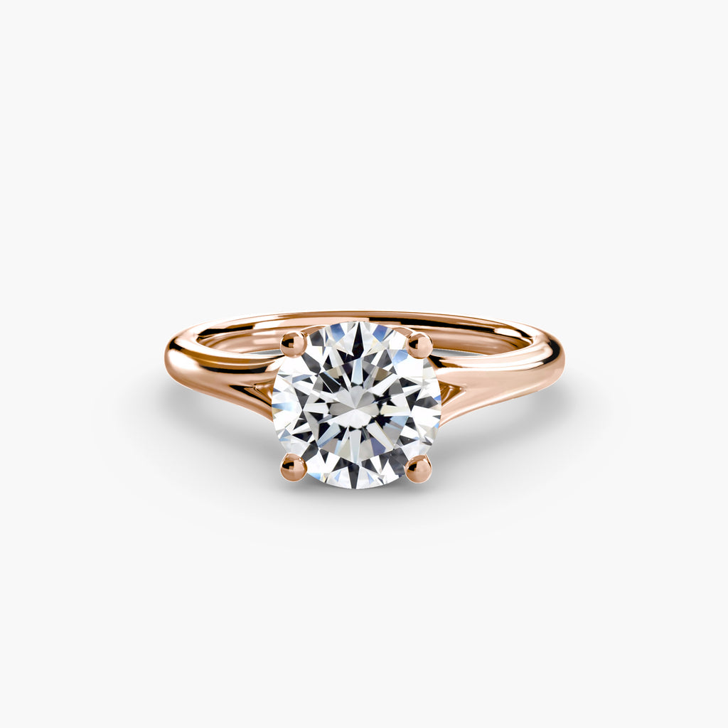 Tapered Round Solitaire engagement ring setting by Palermo Havana and Co.