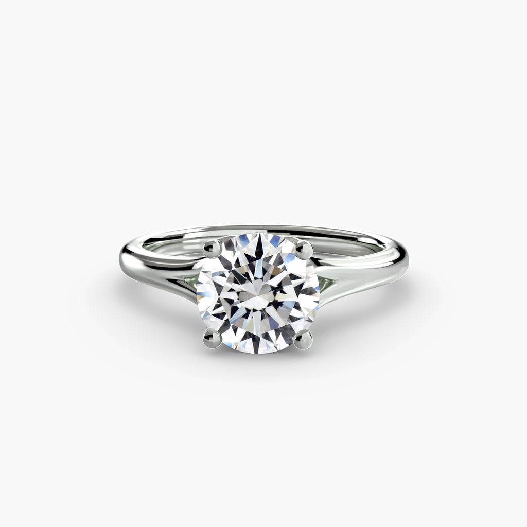 Tapered Round Solitaire engagement ring setting by Palermo Havana and Co.