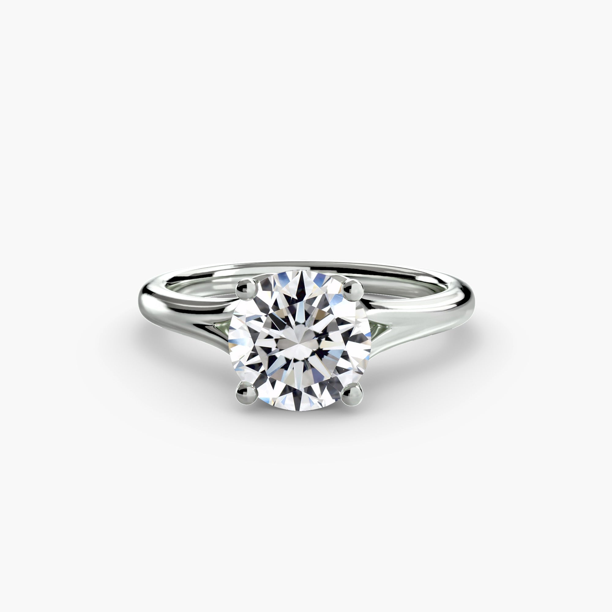Tapered Round Solitaire engagement ring setting by Palermo Havana & Co.